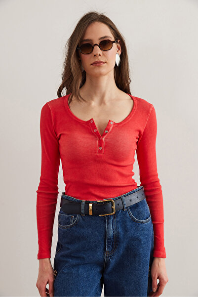 Olalook Coral Women's Washed Camisole Blouse - Blz- 19000588