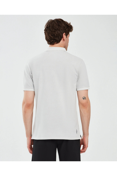 SKECHERS S241165-035 M Οργανικό Συλλογικό Προϊόν Ανδρικό μπλουζάκι πόλο με κοντό μανίκι γκρι