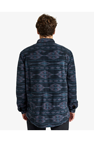 BİLLABONG Ebyft00145 Furnace Flannel Men's Fleece Shirt Black Purple