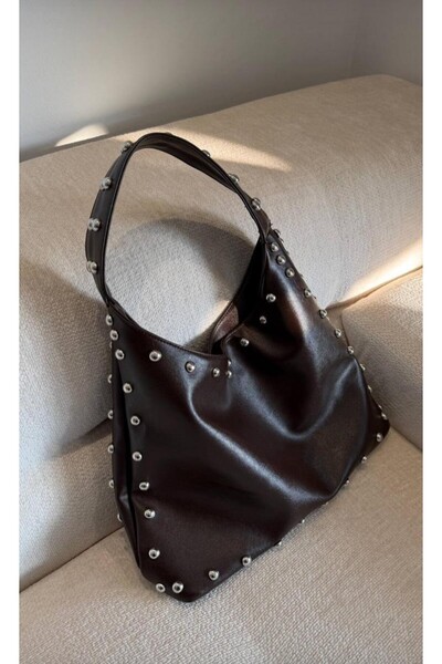 melecco Geantă de umăr pentru femei cu detalii metalice – Design elegant cu a...