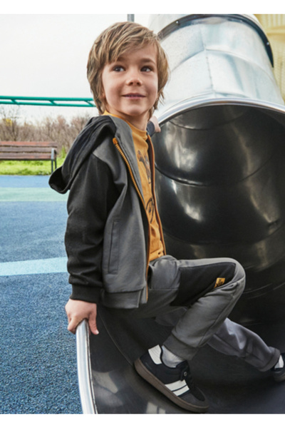 MAYORAL Σετ αθλητικής φόρμας 3 τεμαχίων με κουκούλα για αγόρια - Γκρι