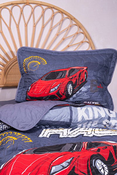 Clasy Set cuvertură de pat Ranforce Blue - 100% bumbac, Racing Team V1
