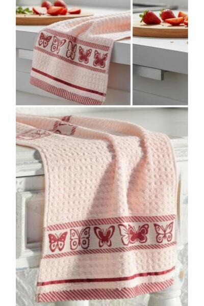 Karna Home Набір кухонних рушників, 3 шт., жакардовий бавовняний Butterfly, 30x50