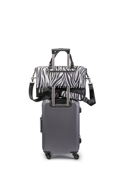 Kinmac Τσάντα ταξιδιού, 46x22x35 εκ., Λευκό & Μαύρο Zebra
