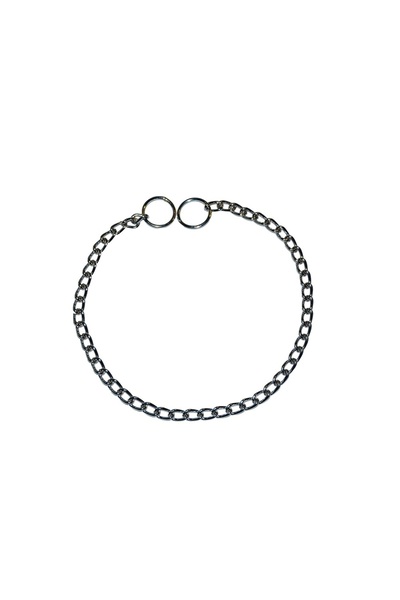 Pet Luxe طوق للكلاب من الكروم بسلسلة صغيرة الحجم