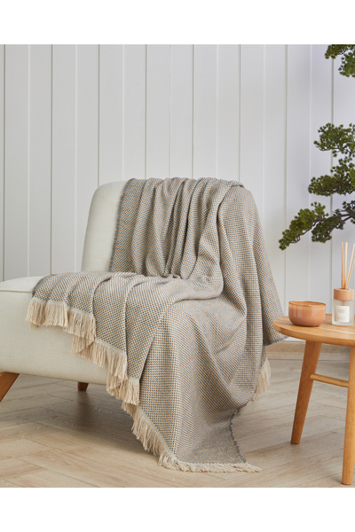 English Home Zoey Koltuk Şalı 140x170 cm Bej