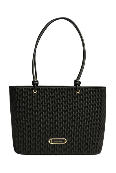 Generic Elegant Textured Ladies Handbag with Heart Scarf & Gold Detailing – Carnalisa