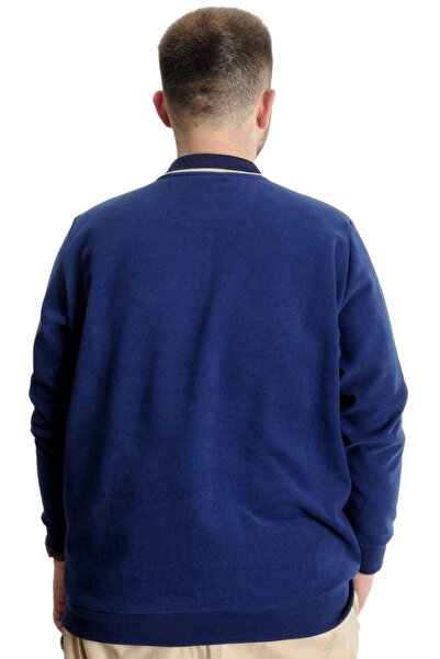 ModeXL Mode Xl Large Size Men's Sweat Polo Thessaloniki Horse 23440 Indigo