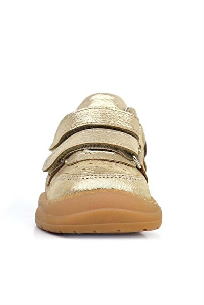 Rakerplus Schaggy Genuine Leather Gold Shiny Baby Sneakers