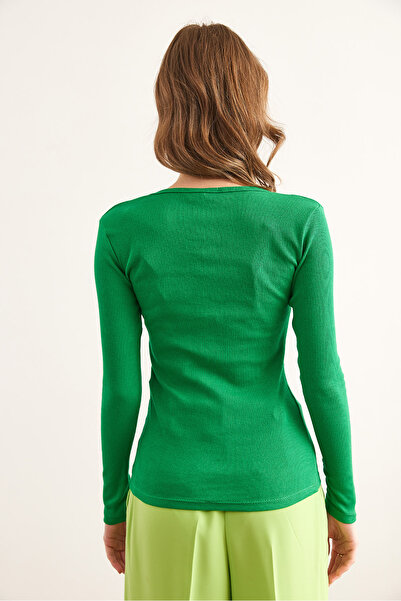 Olalook Women's Grass Green Plaid Camisole Blouse BLZ-19000588