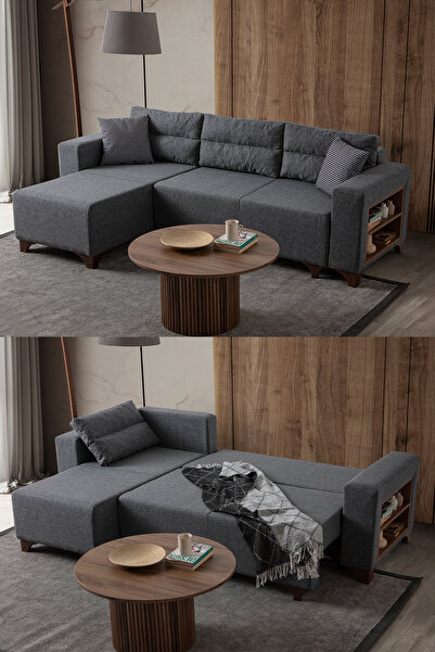 Eymense Tloft Mini Modüler Köşe Takımı Gri