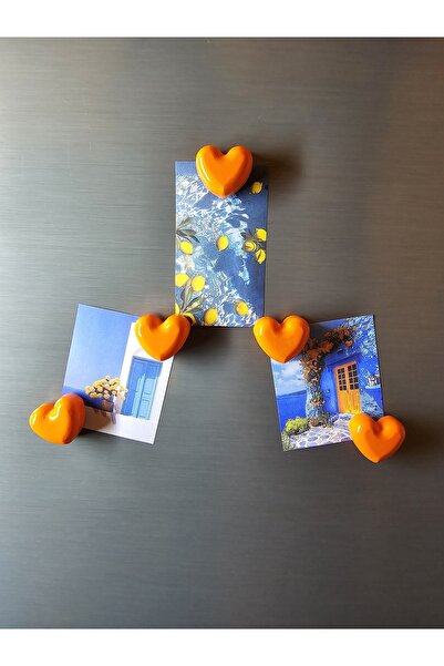 Gamy Crafts Magnet - Buzdolabı Magneti - Buzdolabı Süsü - 5’li Kalpli Magnet ...