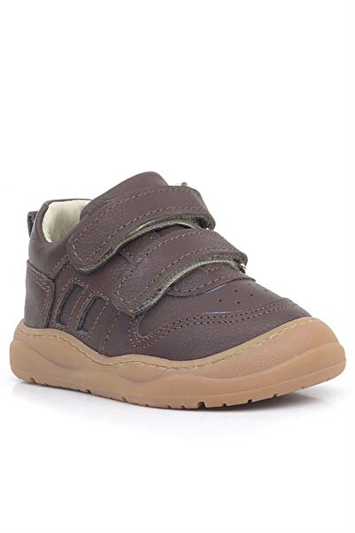 Rakerplus Schaggy Brown Genuine Leather Baby Sneakers