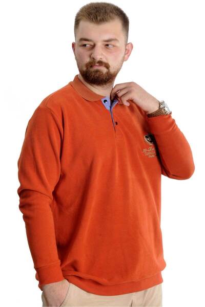 ModeXL Чоловічий поло-светр великого розміру - Selanik Classic Sport 23444 Кереміт