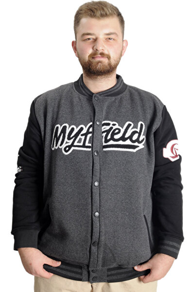 ModeXL Mode XL Large Size Men's College Coat My Field 23626 Antramelange