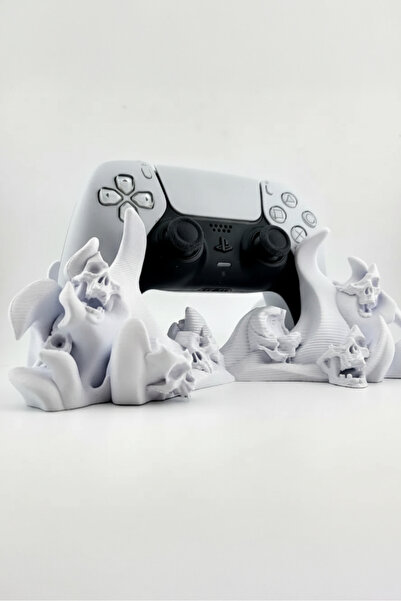 OEM PS5 controller compatible stand, skull pattern, gothic design, PLA material, matte finish