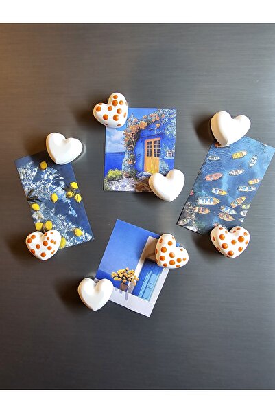 Gamy Crafts Magnet - Buzdolabı Magneti - Buzdolabı Süsü - 8’li Kalpli Magnet ...