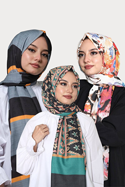 AFVENTE Striped,Floral Pattern Cotton Shawl Buy 3 Get 2