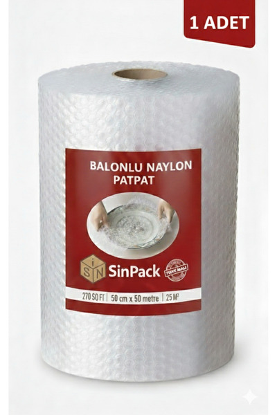 SinPack PATPAT BALONLU NAYLON 1.KALİTE 3 KATLI TAŞIMA EŞYA KORUMA PIT PIT AMBALAJ HAVALI NAYLON 50cmx50mt