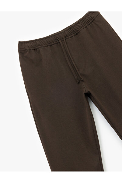 Koton Straight Fit Pike Fabric Pocket Detailed Relaxed Cut Waist Lace up Trousers