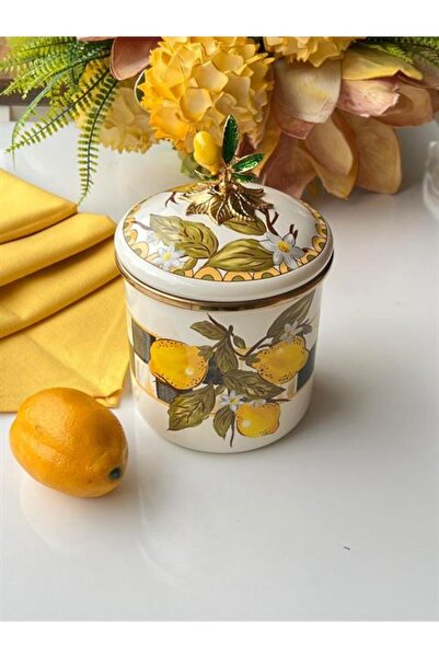 ROSSEV Amarillo Enameled Jar 12 Cm