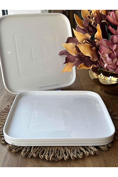 ROSSEV Set of 2 Porcelain Square Presentation Plates