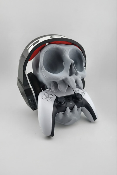 OEM PS5/PS4/XBox Controller and Headphone Holder, Skull Model, Desk/Wall Mount