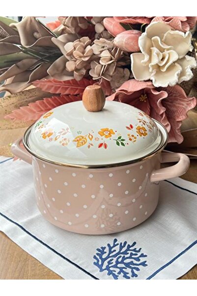 ROSSEV وعاء منقط مطلي بالمينا 20 سم