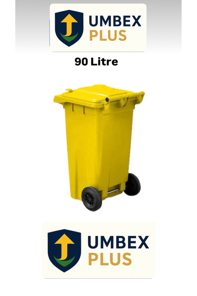 Genel Markalar Umbex Atık Plastik Çöp Konteyneri 90 Litre Plastik Konteyner -...