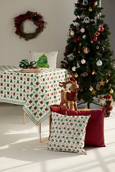 MODAFABRİK Christmas Pine Tree Patterned Tablecloth