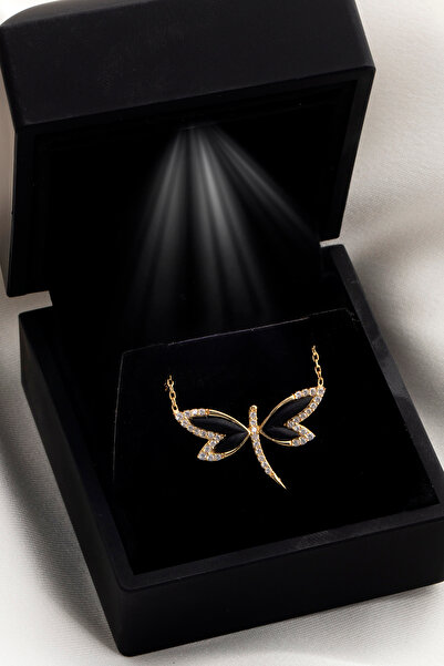 SARIASLAN Işıklı Kutuda Özel Tasarım Yusufçuk Kolye 925 Ayar Gümüş Kolye