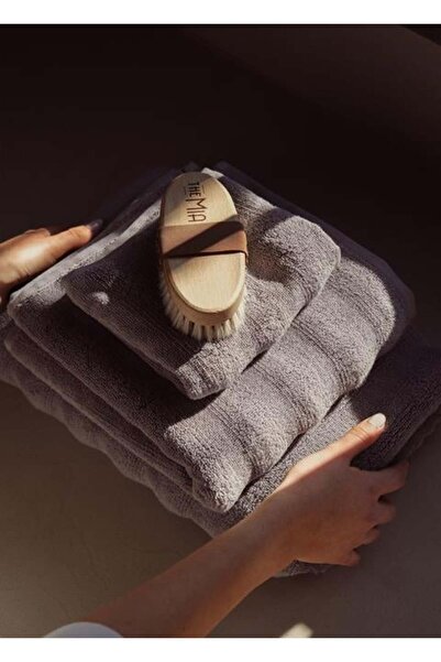 The Mia Fine Cotton Сірий рушник для ванної кімнати 140x70 см