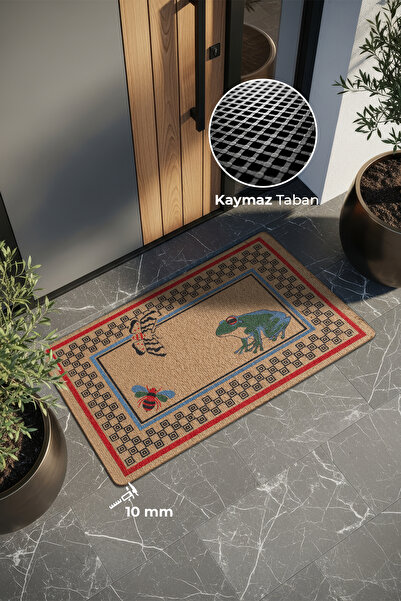 KARMAT Frog, Bee, Butterfly Pattern, Modern Durable Long-Lasting Outdoor Door Mat, Front Door Mat