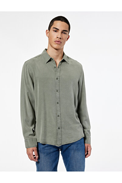 Koton Regular Fit Long Sleeve Button down Classic Collar Shirt