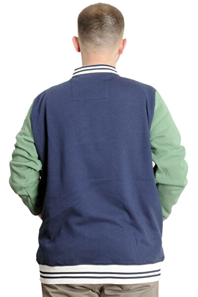 ModeXL Mode XL Ανδρικό κολεγιακό παλτό με στάμπα 23631 Indigo