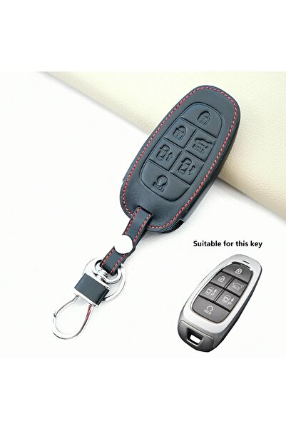 OEM Leather key case for Hyundai Tucson NX4 Sonata Santa Fe 2020 2021 2022