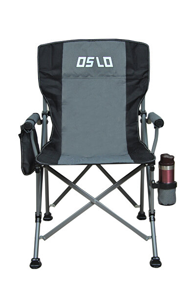 Oslo Lüks Katlanabilir Kamp Sandalyesi Gri