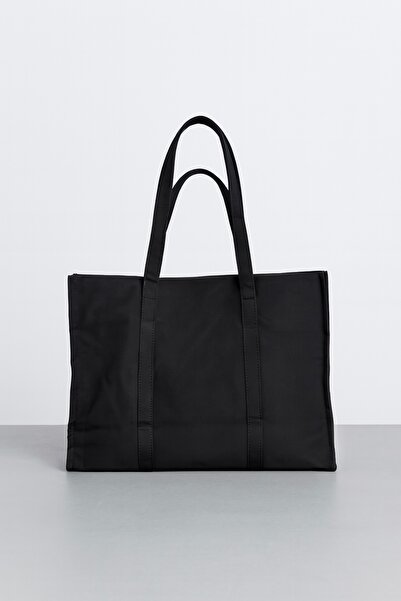 Aura Collection Online حقيبة ماكسيما كبيرة الحجم باللون الأسود - قماش نايلون،...