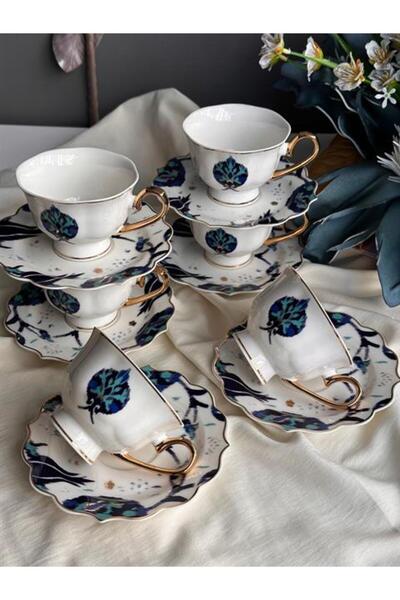 ROSSEV Çay Fincanı Takımı İkat 6 Kişilik 12 Parça