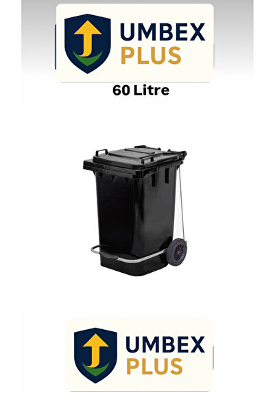 MCK Plus Umbex Atık Plastik Pedallı Çöp Konteyneri 90 Litre Plastik Konteyner - A Isıya Karşı Dayanıklı-