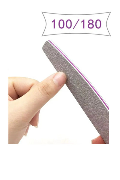 Master Lashes 100/180 Çift Taraflı Kağıt Törpü Profesyonel Törpü Kalıcı Oje Protez Tırnak (1 Adet)