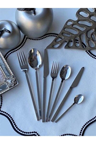 ROSSEV Carre Silver 42 Parça Çatal Bıçak Kaşık Takımı ÇKB