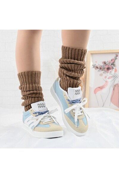 Tmall Pantofi sport pentru femei, din piele ecologică, D1405, albaștri