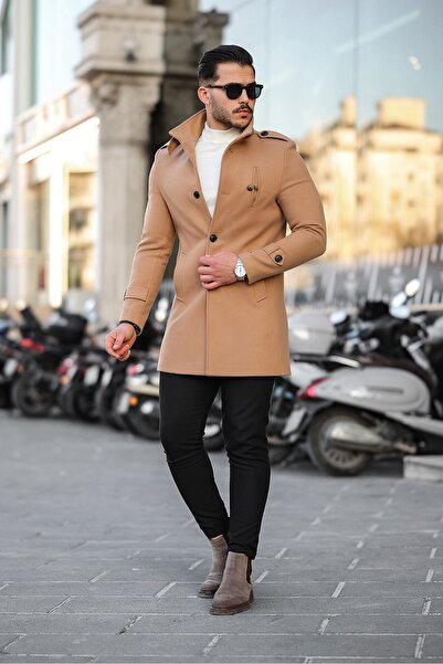 Mero Life Ανδρικό παλτό μακρύ και στενό παλτό Vision