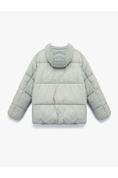 Koton με κουκούλα Μακρυμάνικο πουπουλένιο παλτό με φερμουάρ