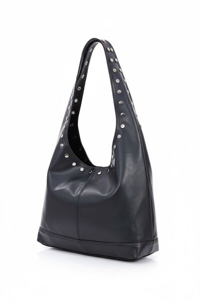 CELESTIAL COLLECTION Geantă de mână și de umăr pentru femei LAURA, neagră, cu detalii magnetice