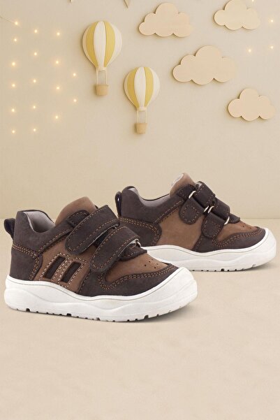 Rakerplus Schaggy Genuine Leather Brown Baby Sneakers