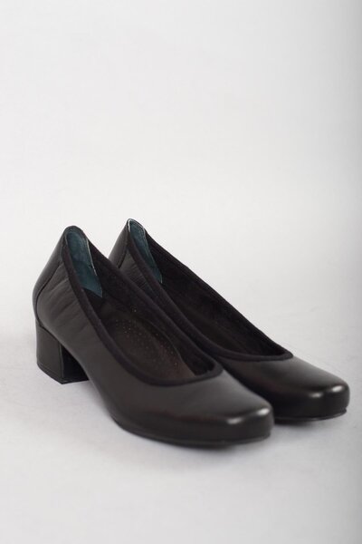 SEÇ KUNDURA SEÇ 0280 PANTOF DE DAMĂ ORTOPEDIC DIN PIELE AUTENTICĂ (4cm) NEGRU