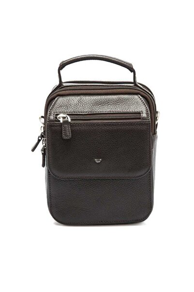 Tergan Kahve Hakiki Deri Erkek Çapraz Askılı Çanta - S1AC00021285-A7P