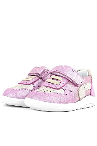 Rakerplus Genuine Leather Anatomical Pink Glitter Baby Sports Shoes